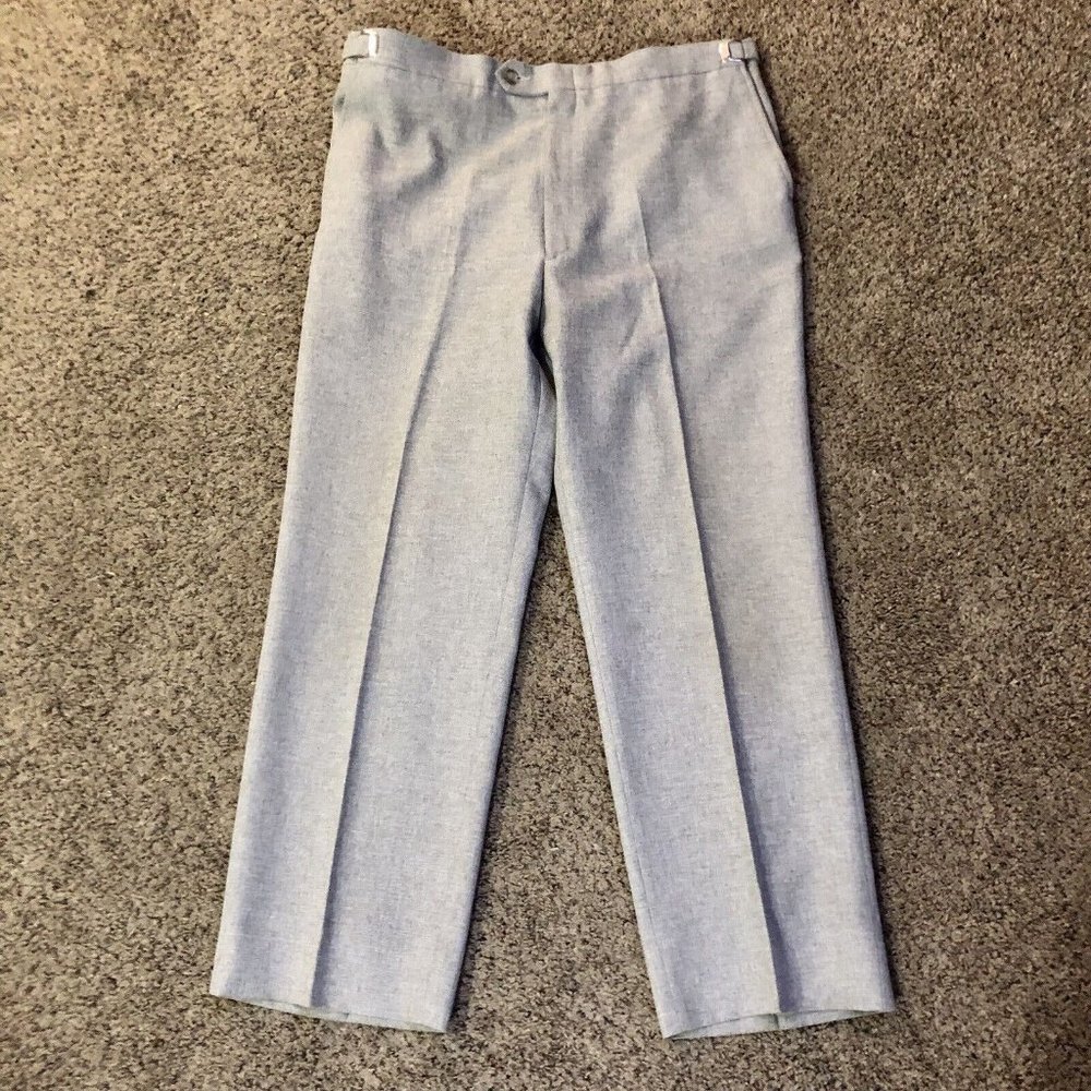 Vintage Dress Pants Mens 38R Used Brown Blend Textured - Picture 3 of 11